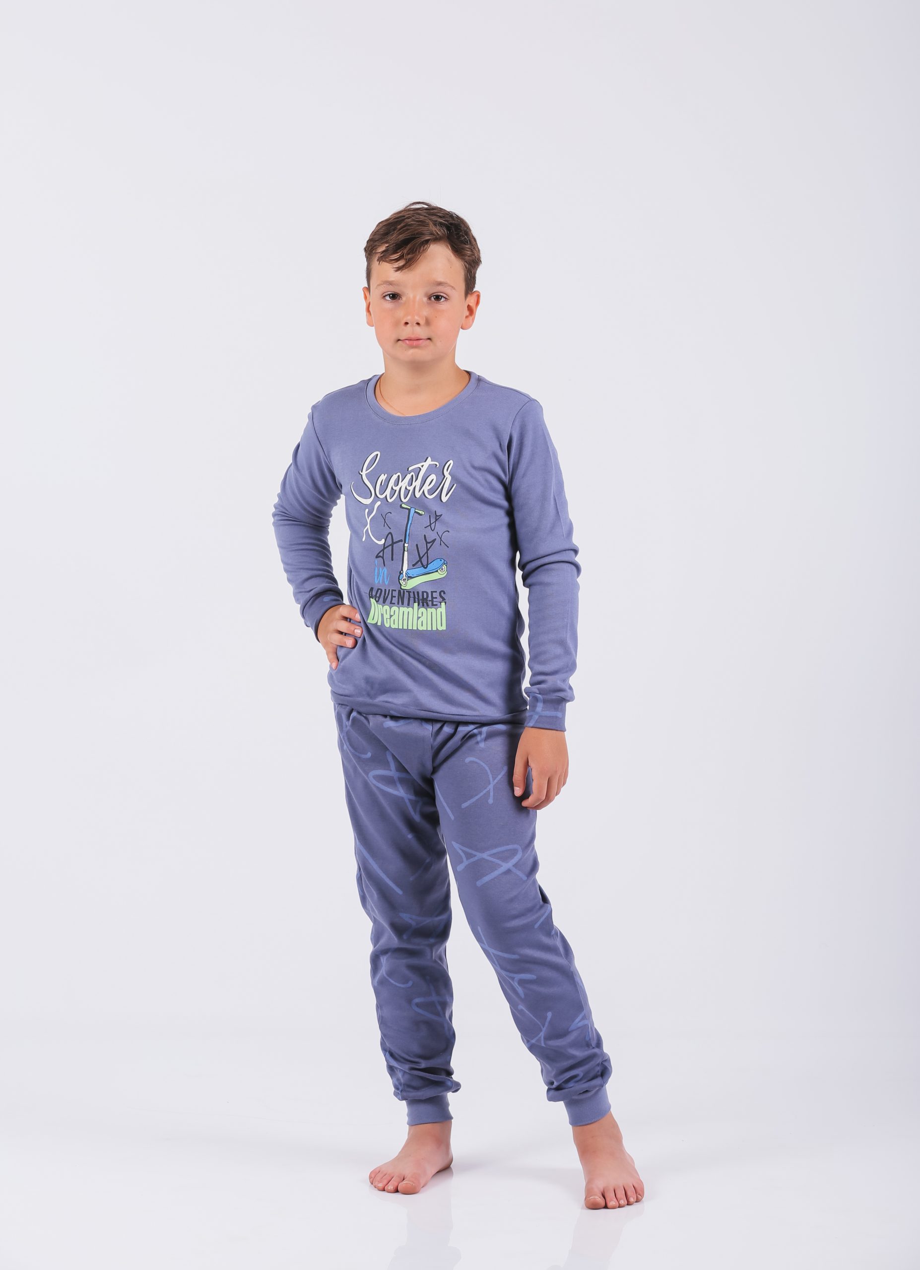 Dečija muška pidžama 504 Art.504-2, 100% pamuk za spavanje