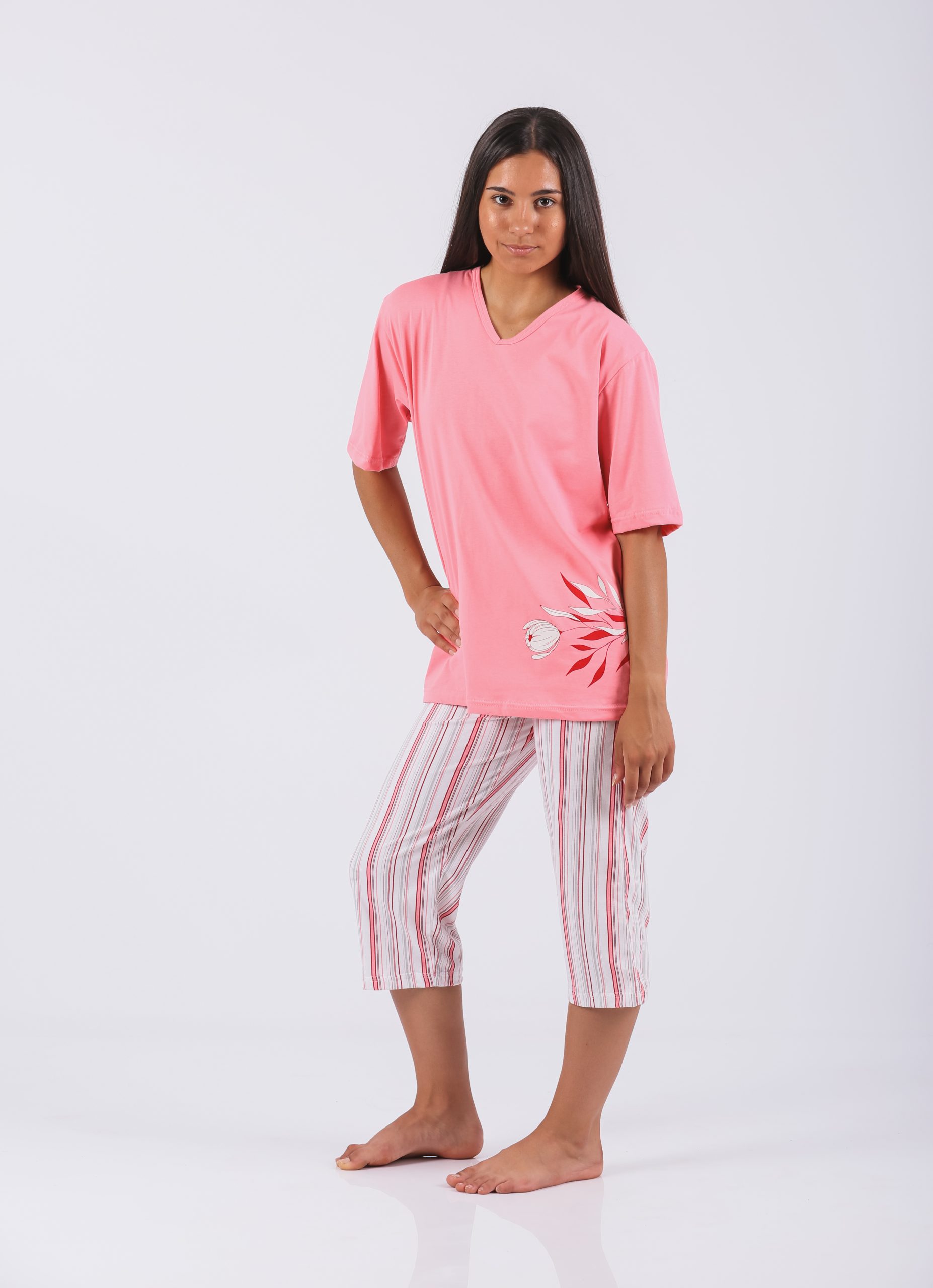 Ženska pidžama 738 Art.738-1, 100% pamuk za udobne večeri