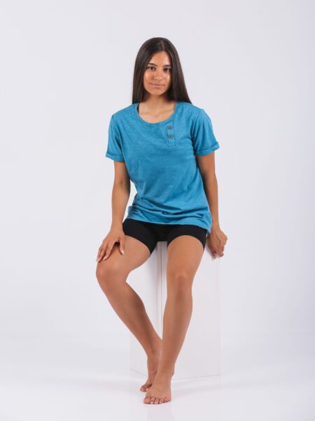 Ženska majica Sara 834, 100% pamuk za udobnost,plava boja